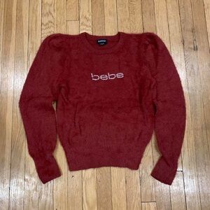 Bebe Women's Burgundy and Red Jumper